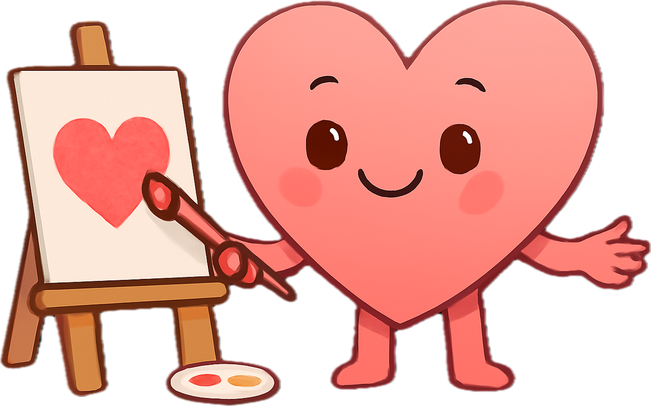 Heartly painting and being creative